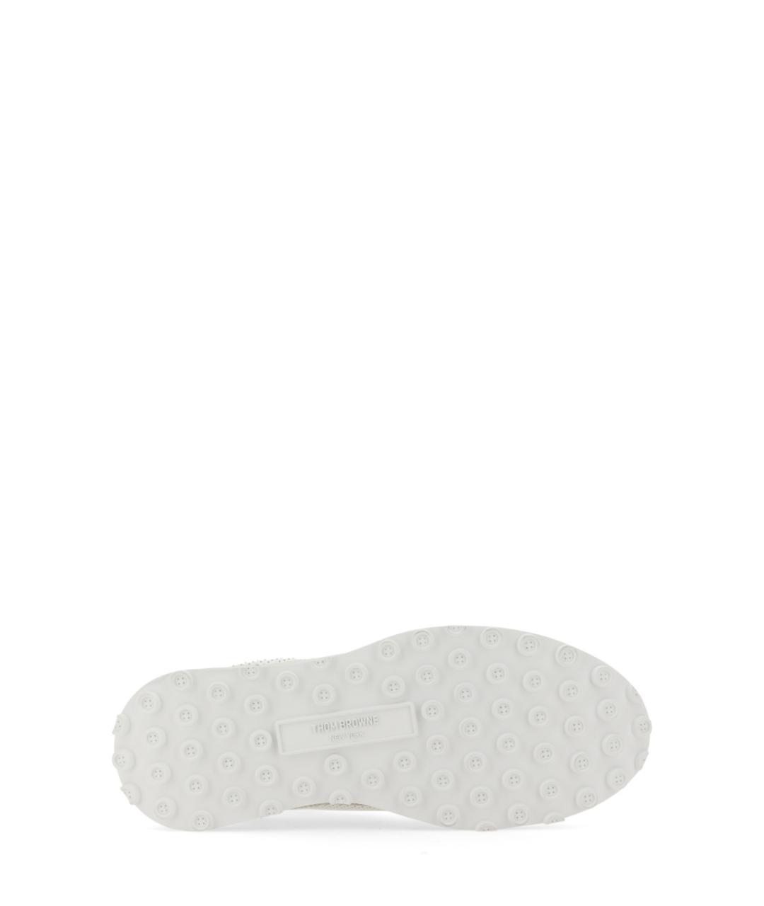 THOM BROWNE Белые кожаные кроссовки, фото 5