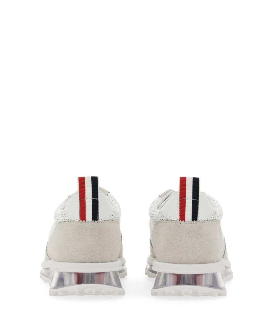 THOM BROWNE Белые кожаные кроссовки, фото 3