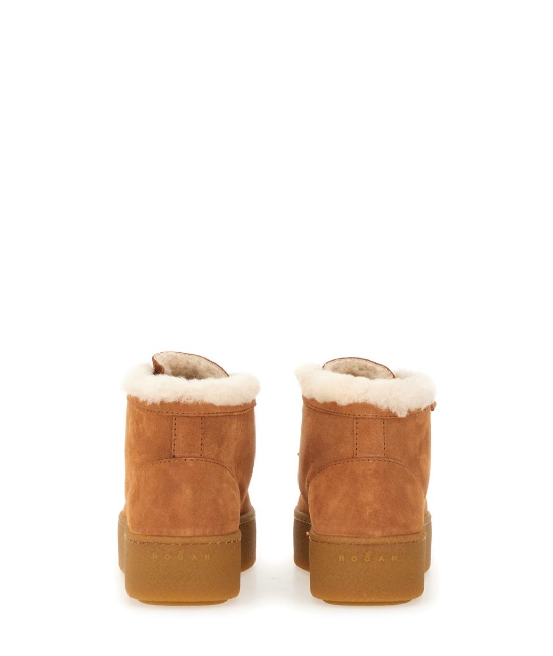 HOGAN Коричневые кожаные ботинки, фото 3