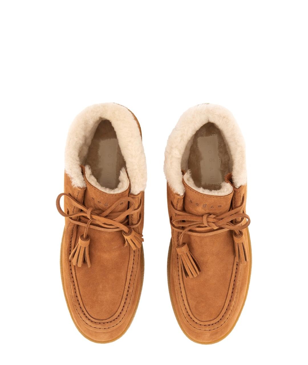 HOGAN Коричневые кожаные ботинки, фото 5