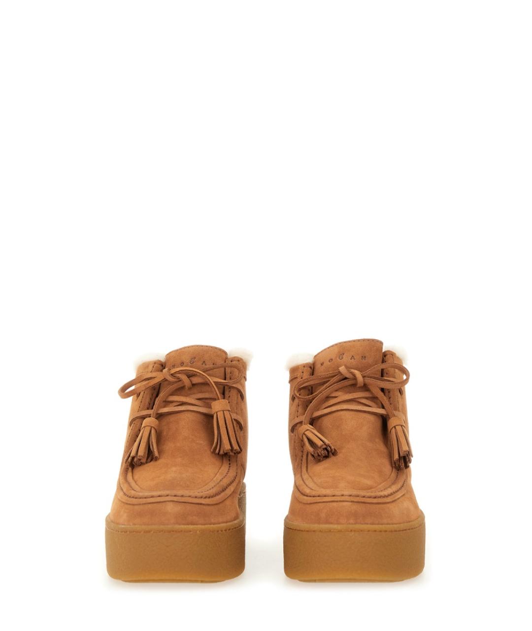 HOGAN Коричневые кожаные ботинки, фото 4