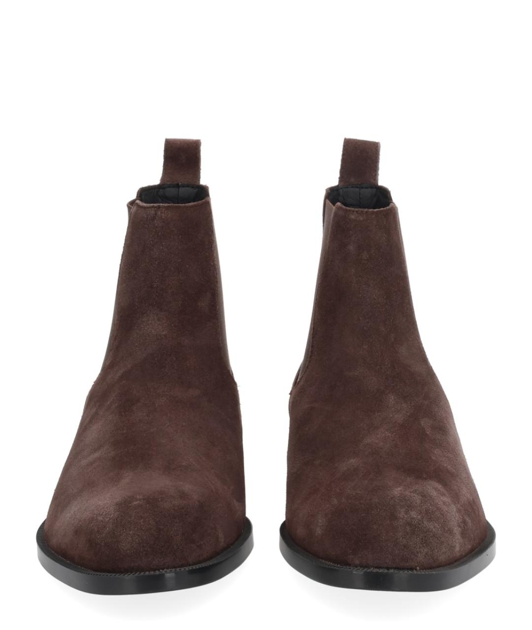 HUGO BOSS Коричневые замшевые лоферы, фото 3