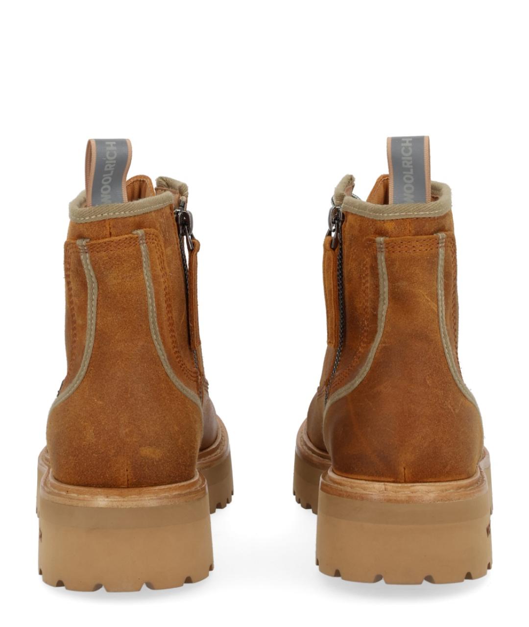 WOOLRICH Коричневые кожаные ботинки, фото 4