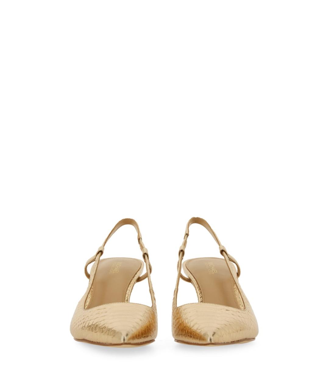 MICHAEL KORS Золотые кожаные туфли, фото 4