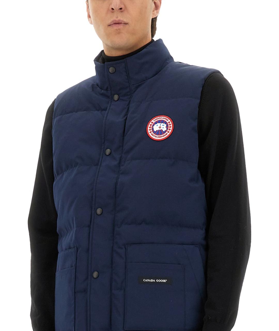 CANADA GOOSE Синий полиэстеровый жилет, фото 4