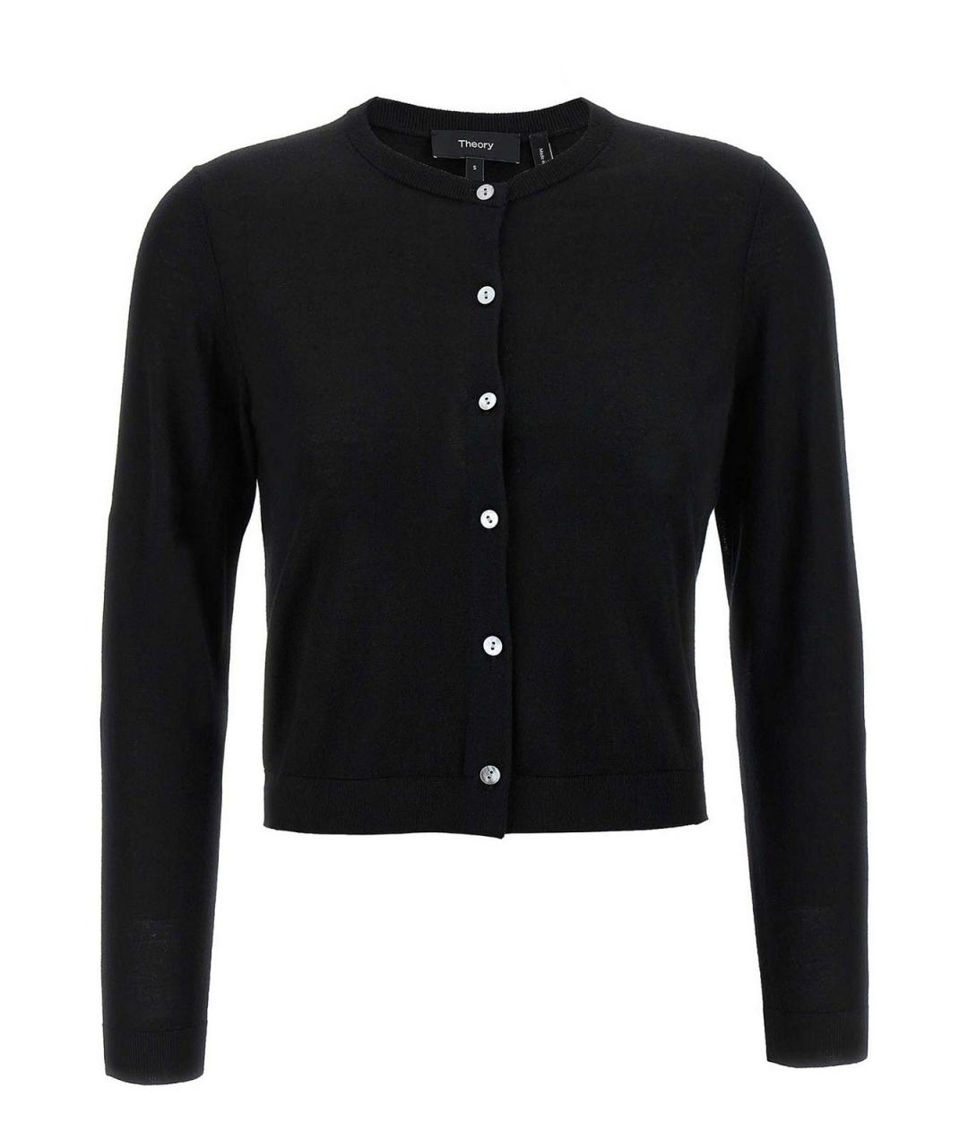 THEORY Черный шерстяной кардиган, фото 1