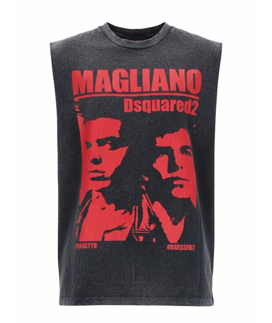 DSQUARED2 Серая хлопковая майка, фото 1