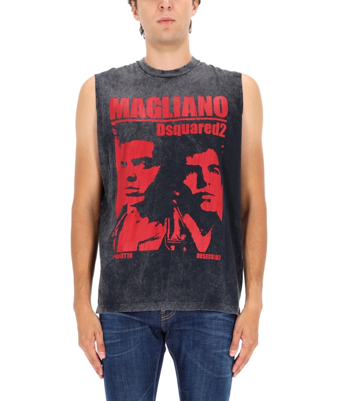 DSQUARED2 Серая хлопковая майка, фото 5