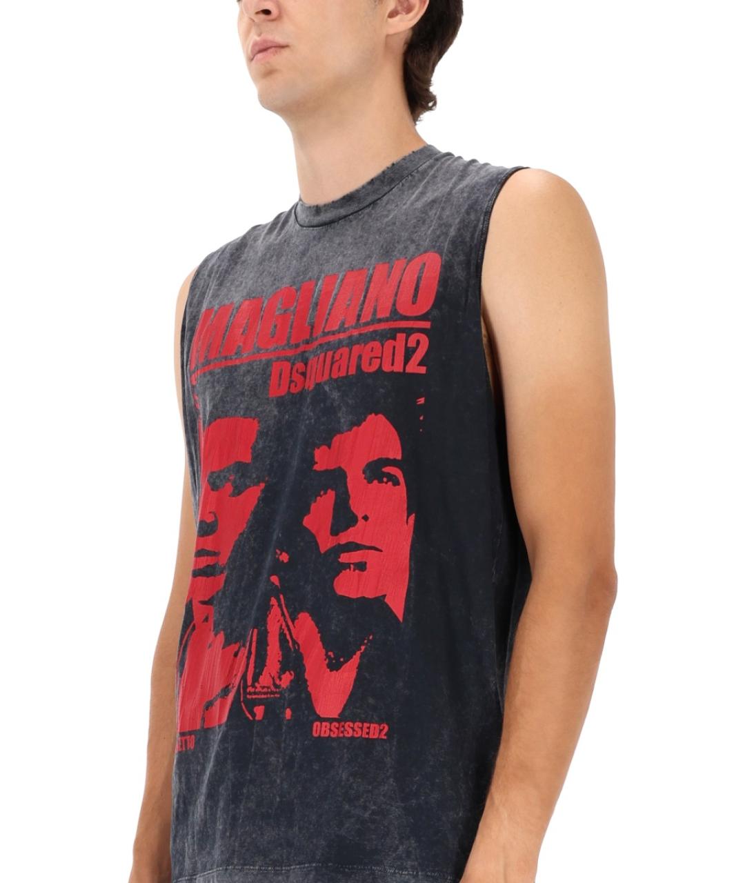 DSQUARED2 Серая хлопковая майка, фото 4