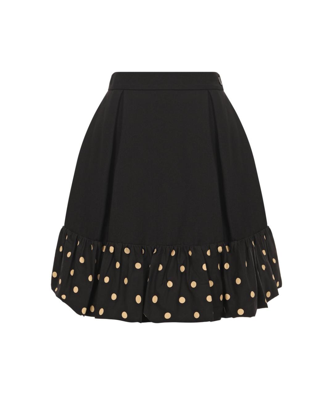 MOSCHINO Черная шерстяная юбка миди, фото 1