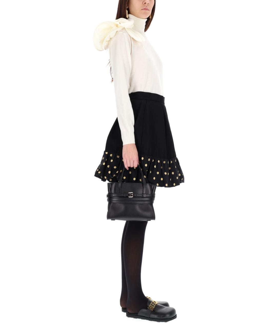MOSCHINO Черная шерстяная юбка миди, фото 3