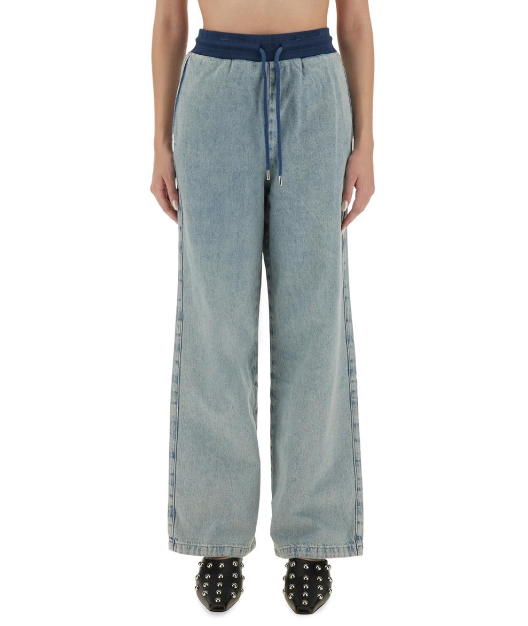 MOSCHINO JEANS Синие хлопковые прямые джинсы, фото 5