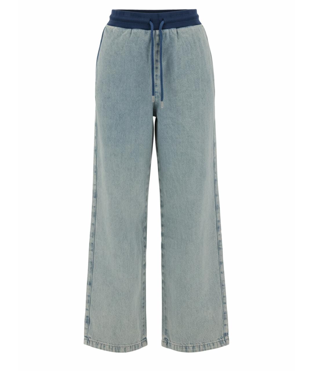 MOSCHINO JEANS Синие хлопковые прямые джинсы, фото 1