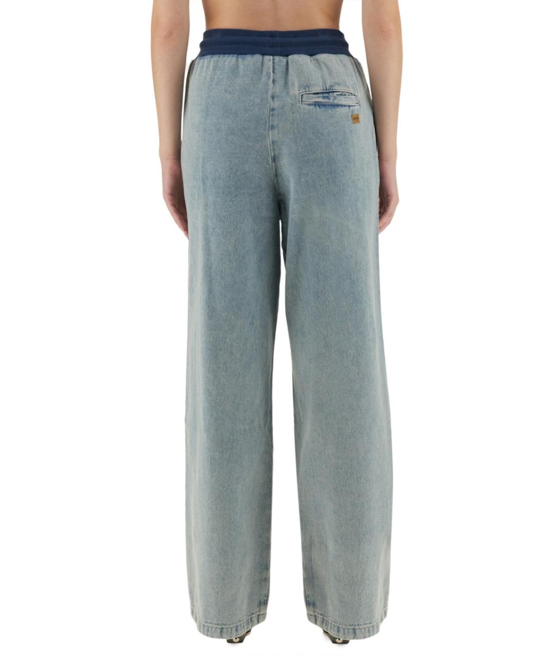 MOSCHINO JEANS Синие хлопковые прямые джинсы, фото 3