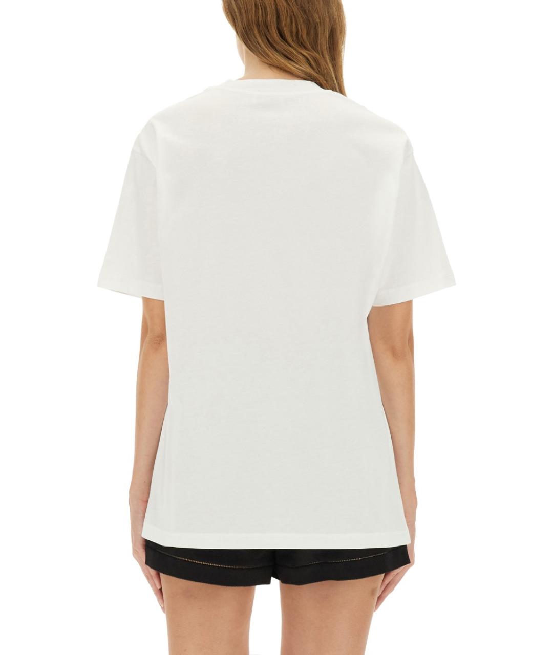 MOSCHINO Белая хлопковая футболка, фото 3