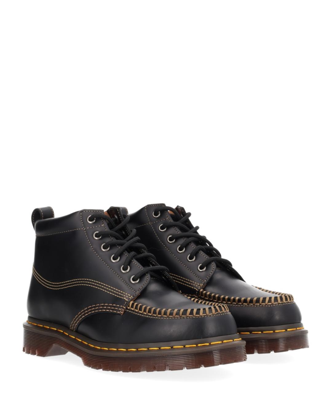 DR. MARTENS Черные кожаные высокие ботинки, фото 2