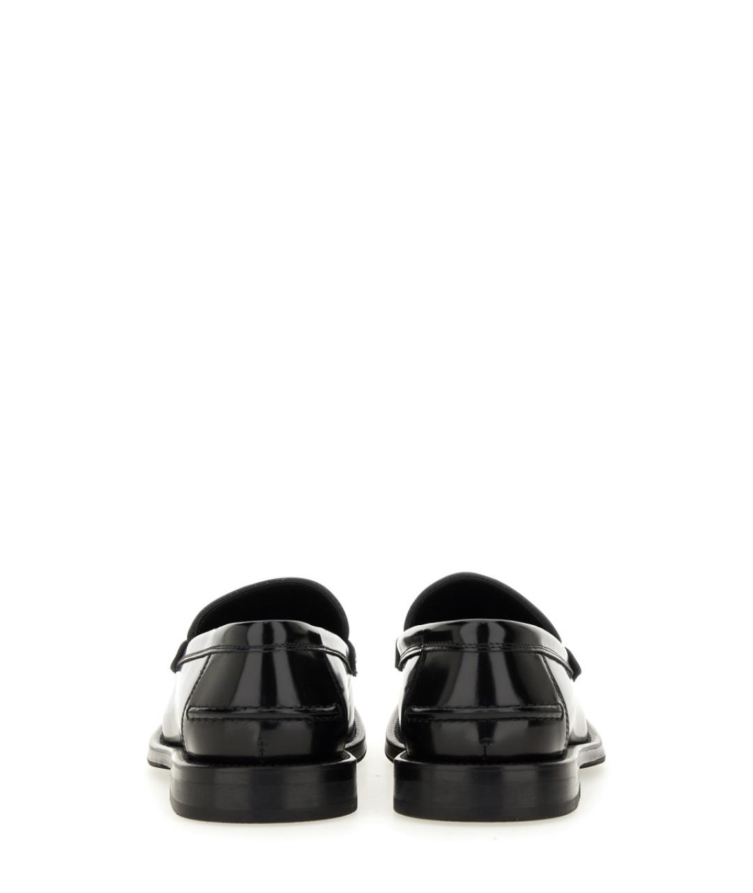 MOSCHINO Черные кожаные лоферы, фото 3