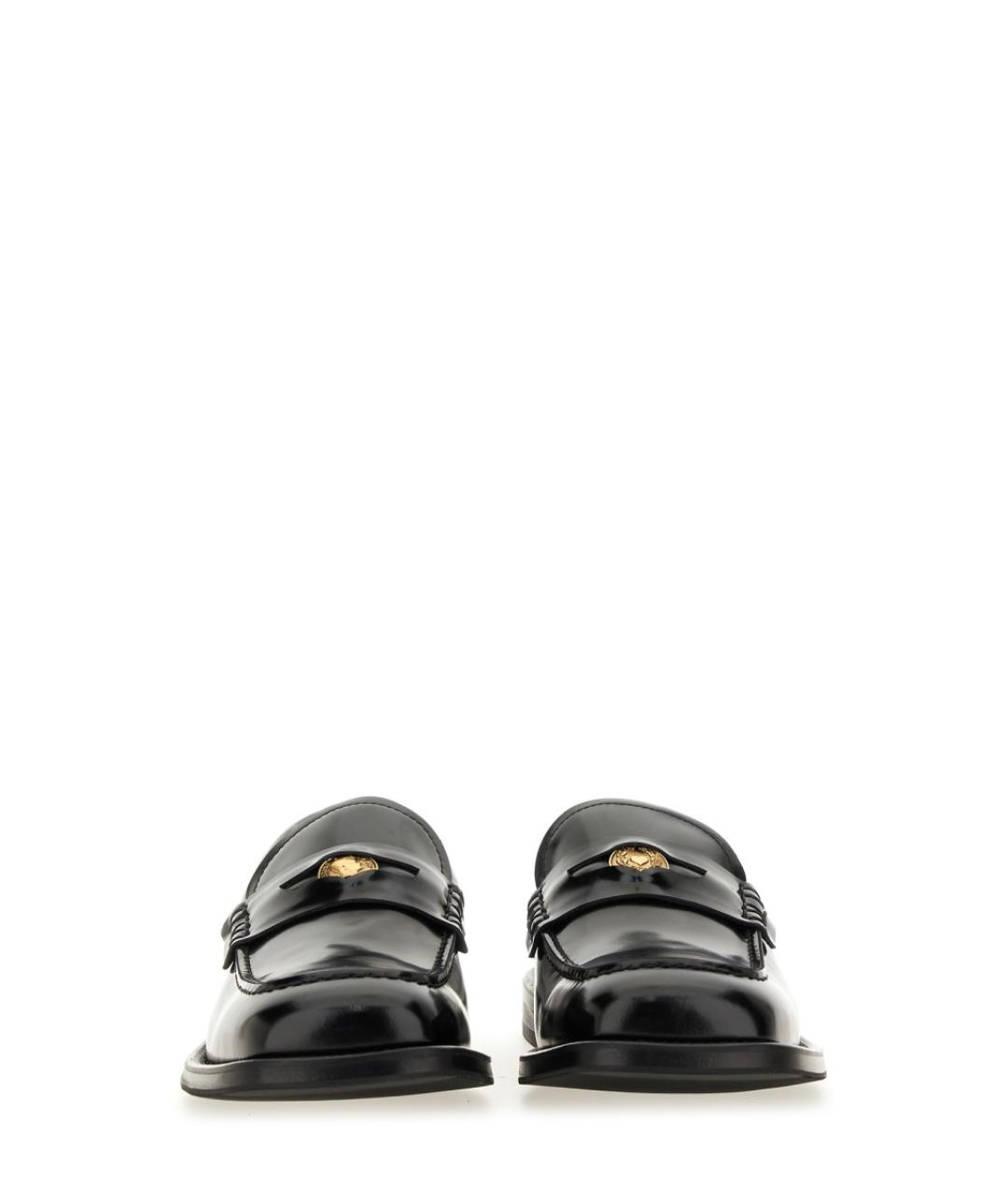 MOSCHINO Черные кожаные лоферы, фото 4