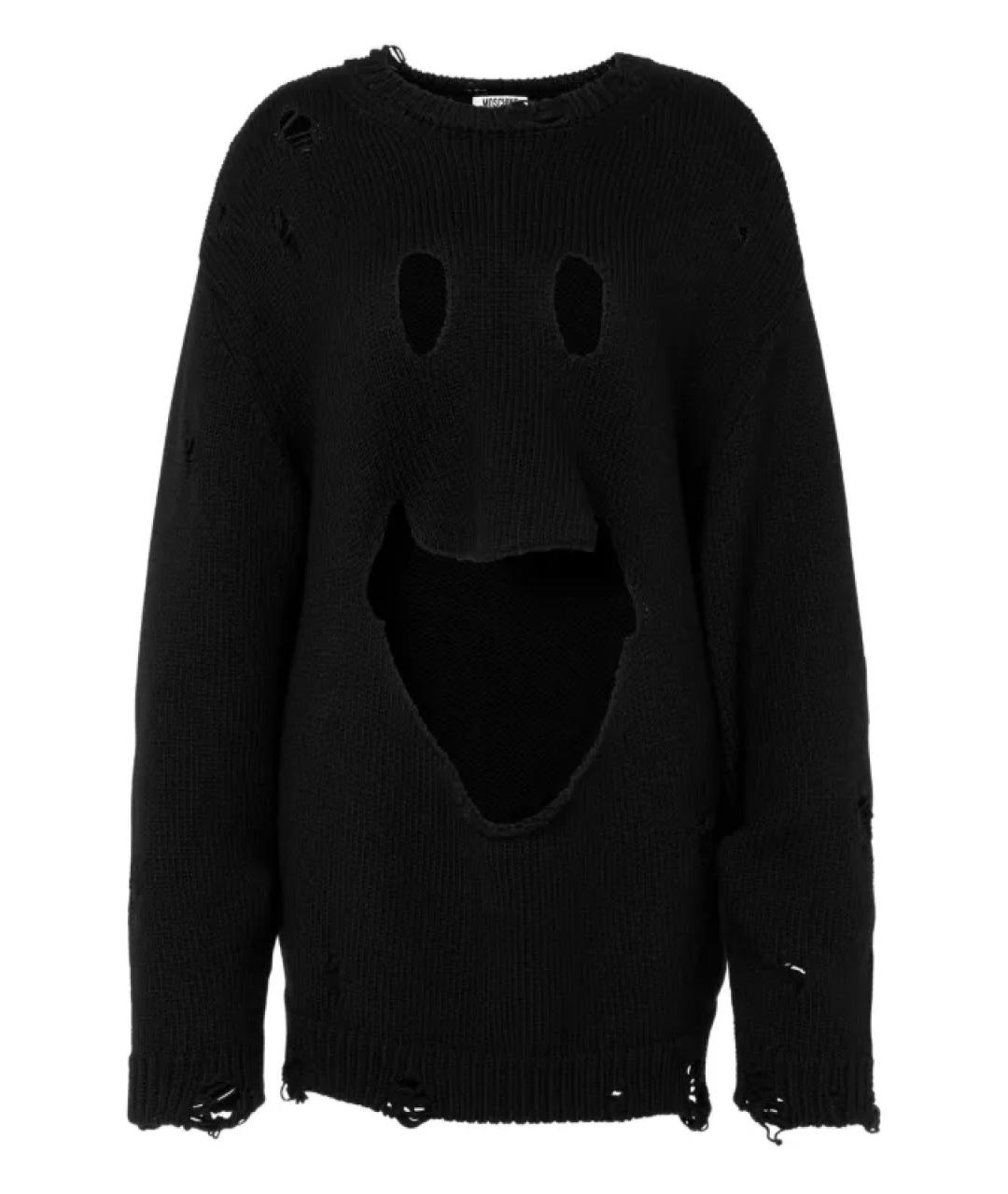 MOSCHINO Черный шерстяной джемпер / свитер, фото 1