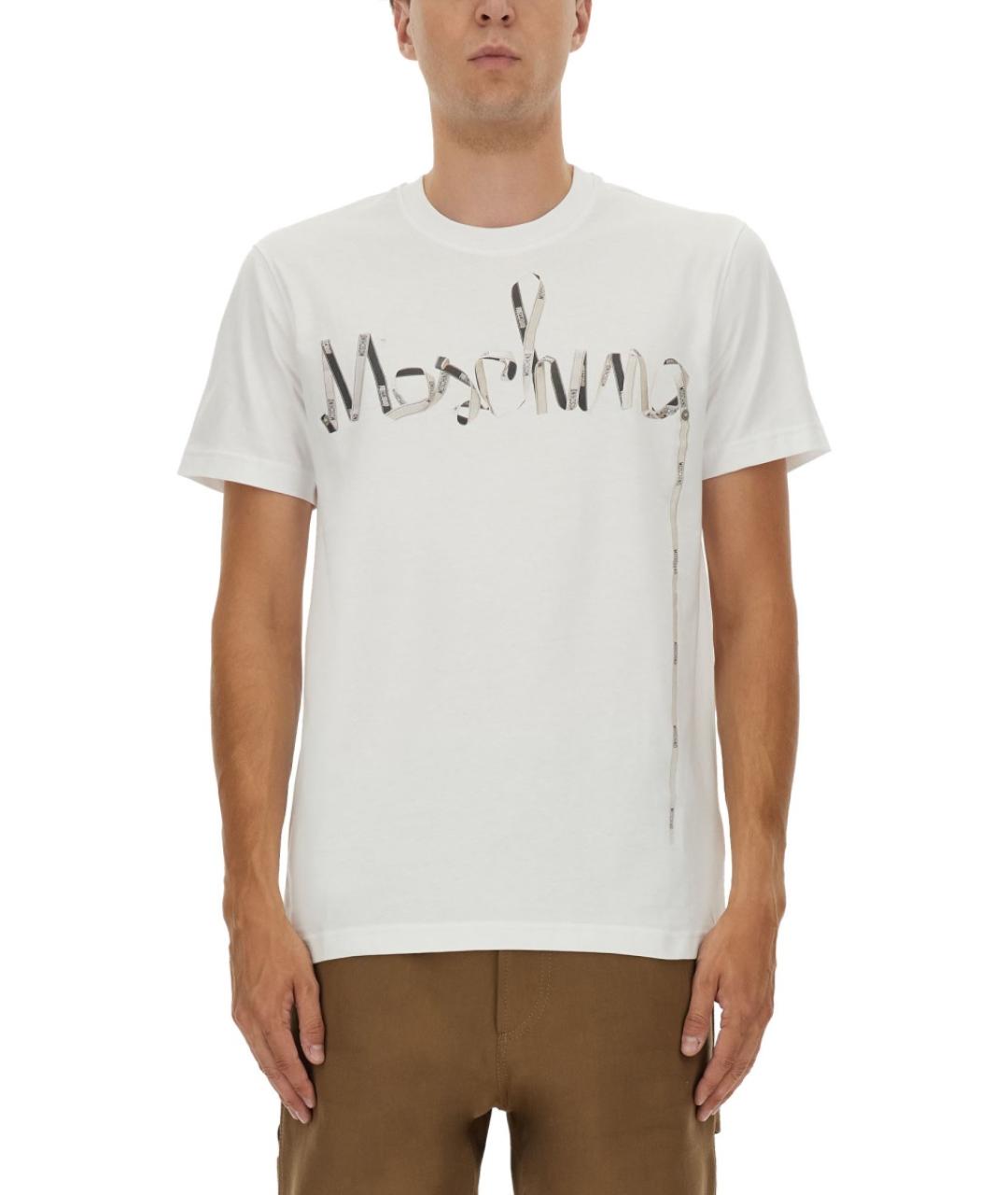 MOSCHINO Белая хлопковая футболка, фото 5