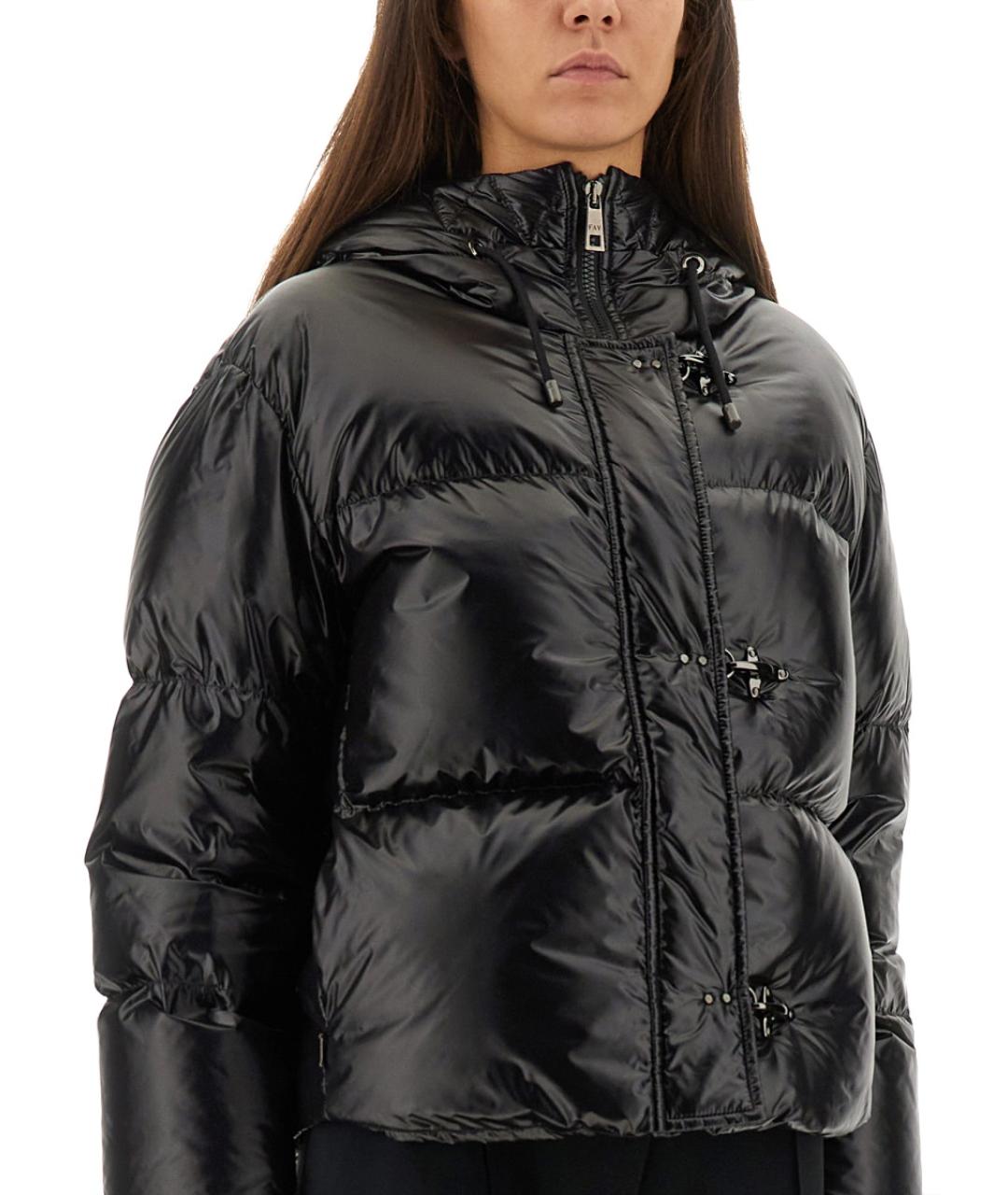 FAY Черный полиамидовый пуховик, фото 4