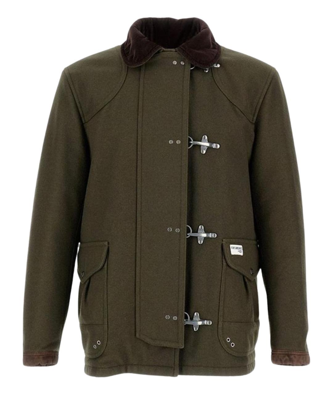 FAY Хаки шерстяное пальто, фото 1