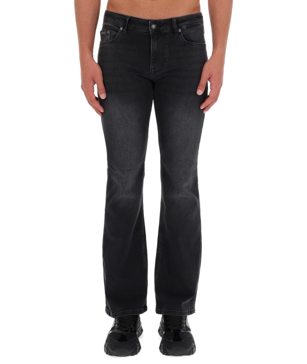 VERSACE JEANS COUTURE Черные хлопковые повседневные брюки, фото 5