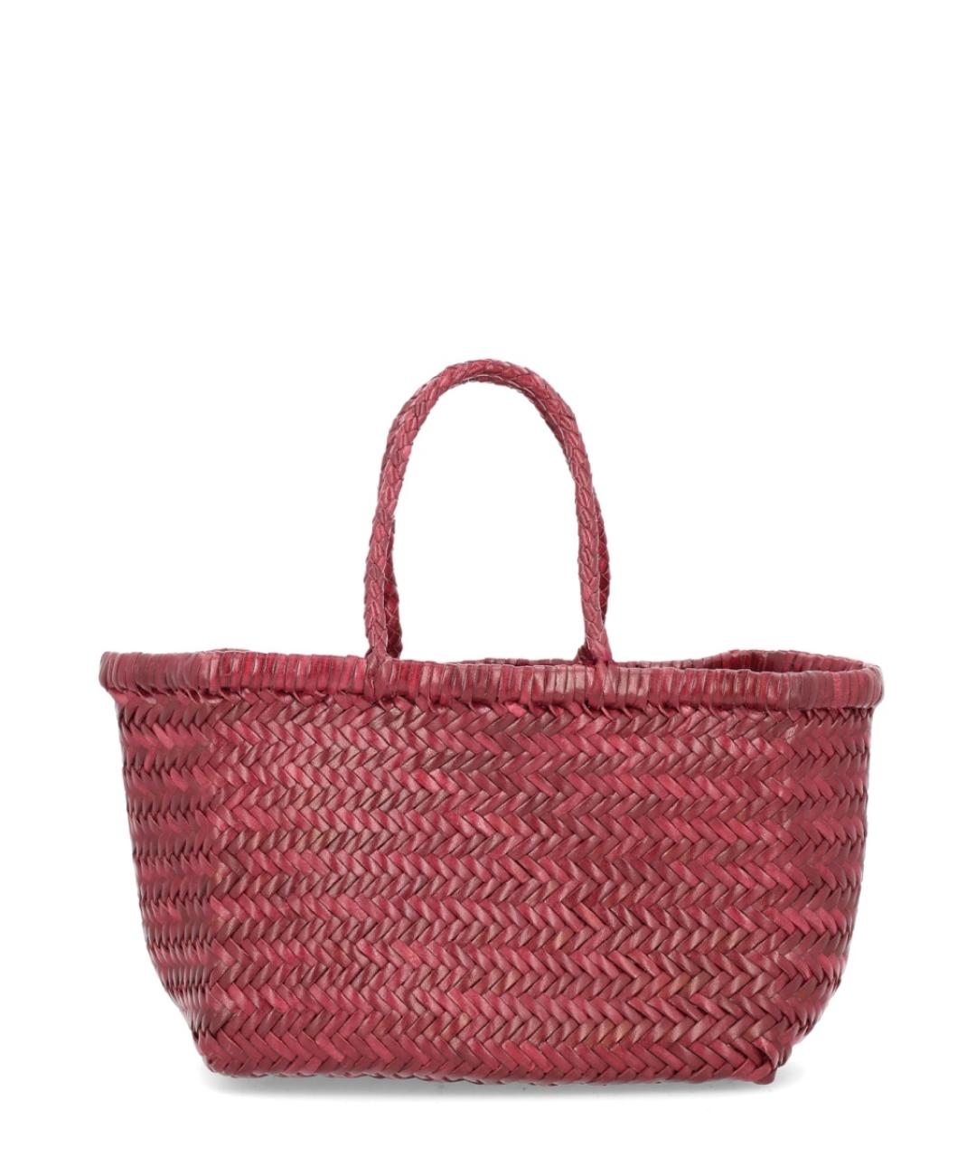 Dragon Diffusion Бордовая кожаная сумка тоут, фото 1