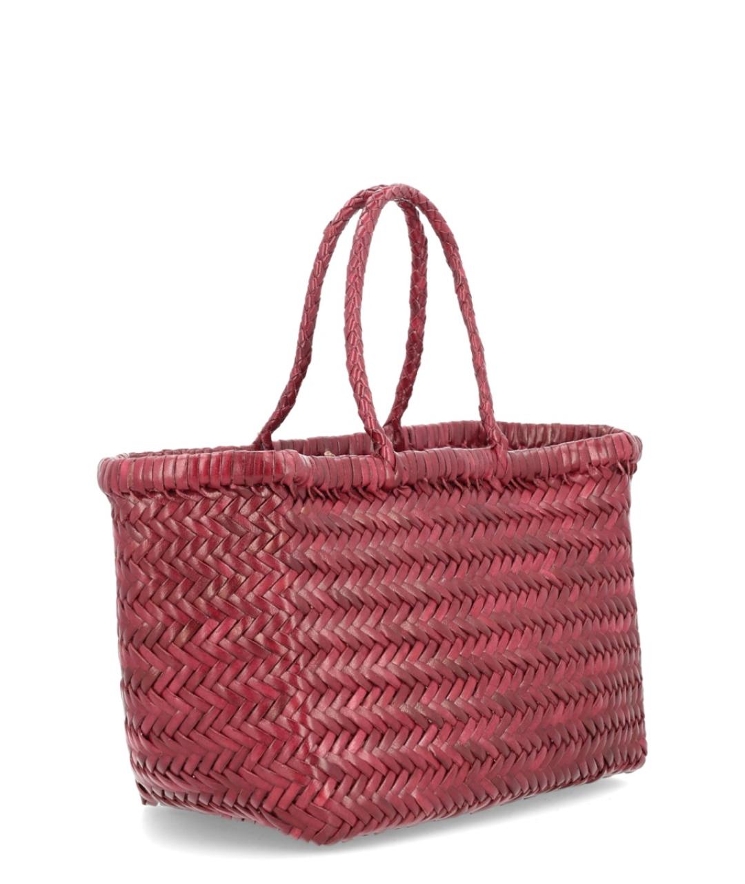 Dragon Diffusion Бордовая кожаная сумка тоут, фото 2