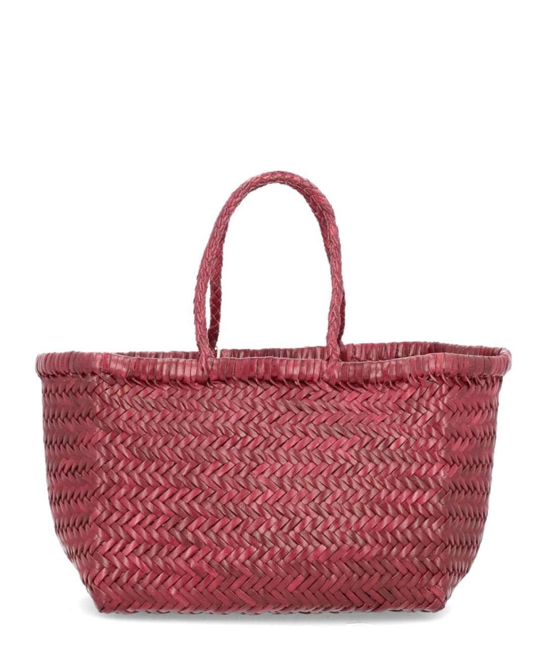 Dragon Diffusion Бордовая кожаная сумка тоут, фото 3