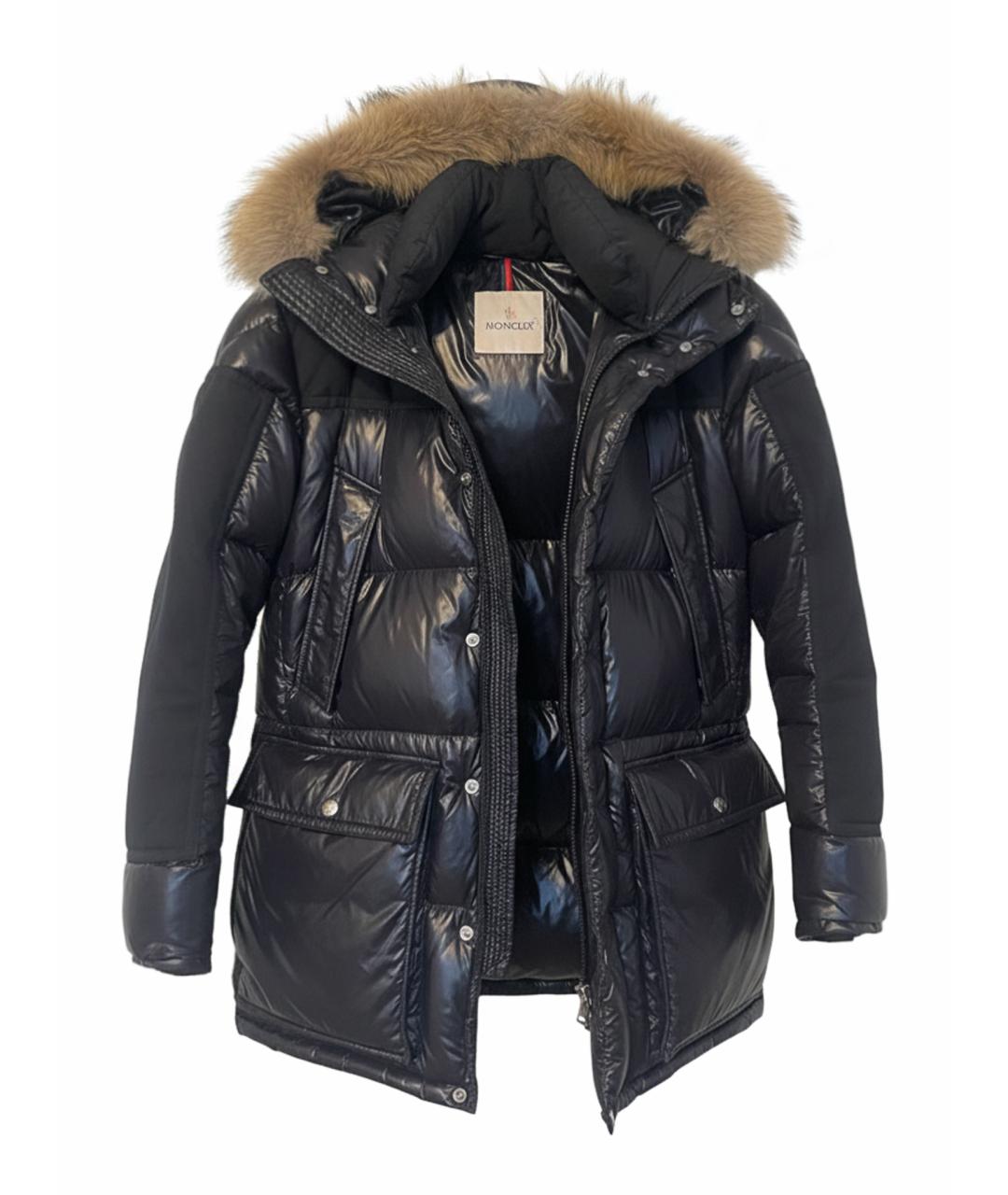 MONCLER Темно-синий пуховик, фото 1