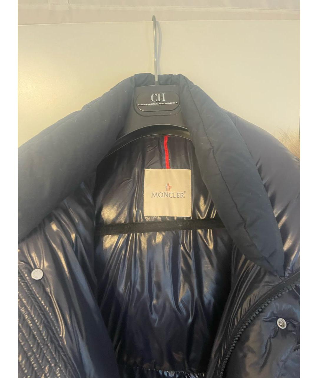 MONCLER Темно-синий пуховик, фото 3