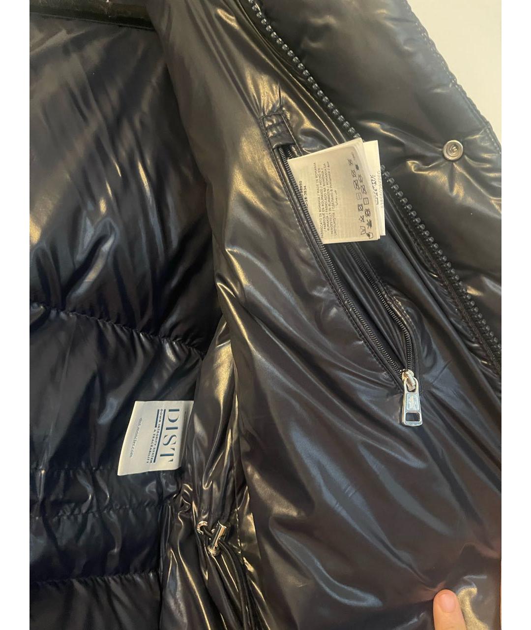 MONCLER Темно-синий пуховик, фото 4