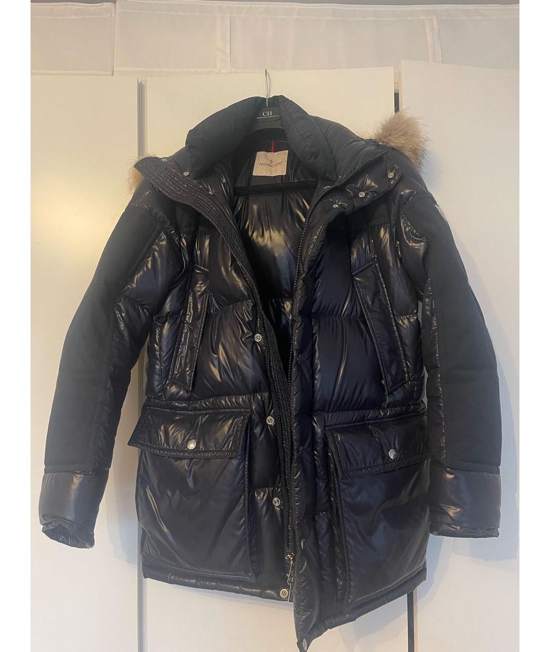 MONCLER Темно-синий пуховик, фото 5