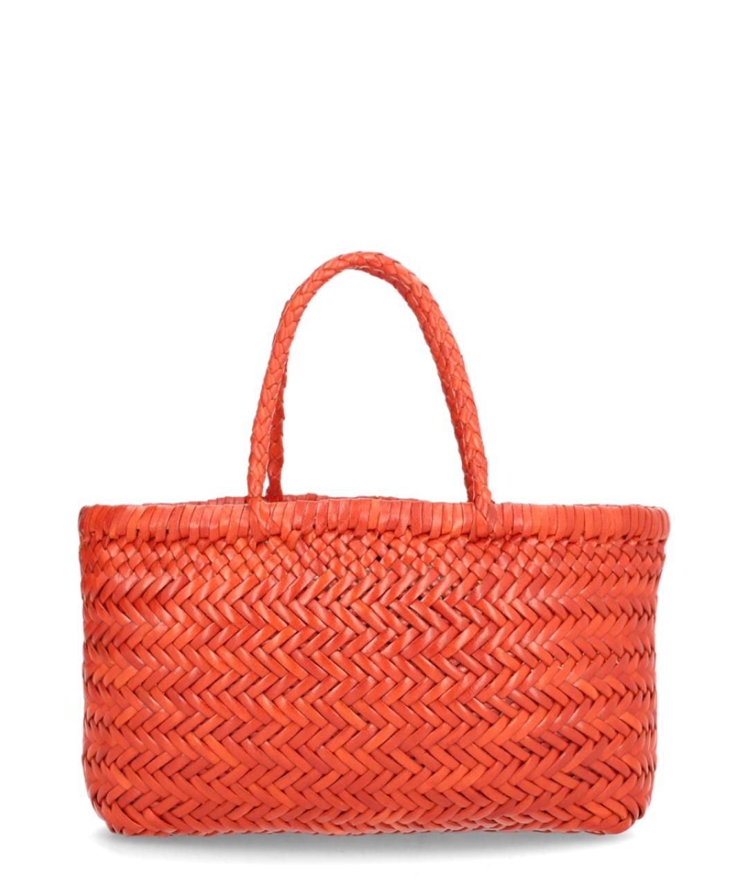 Dragon Diffusion Оранжевая кожаная сумка тоут, фото 3