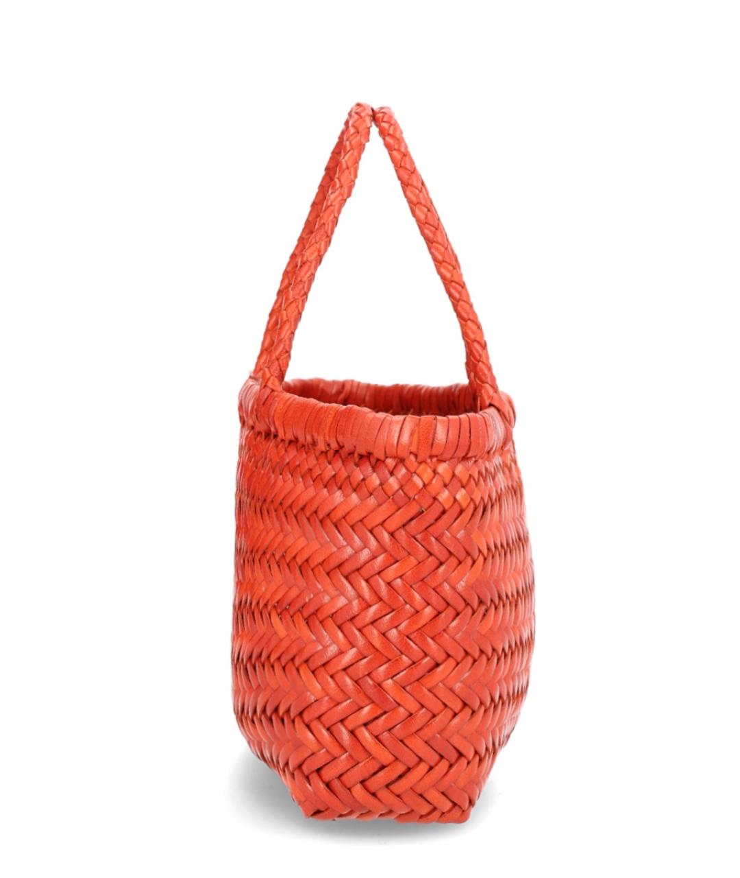 Dragon Diffusion Оранжевая кожаная сумка тоут, фото 4