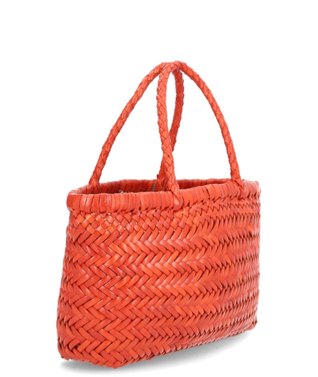 Dragon Diffusion Оранжевая кожаная сумка тоут, фото 2