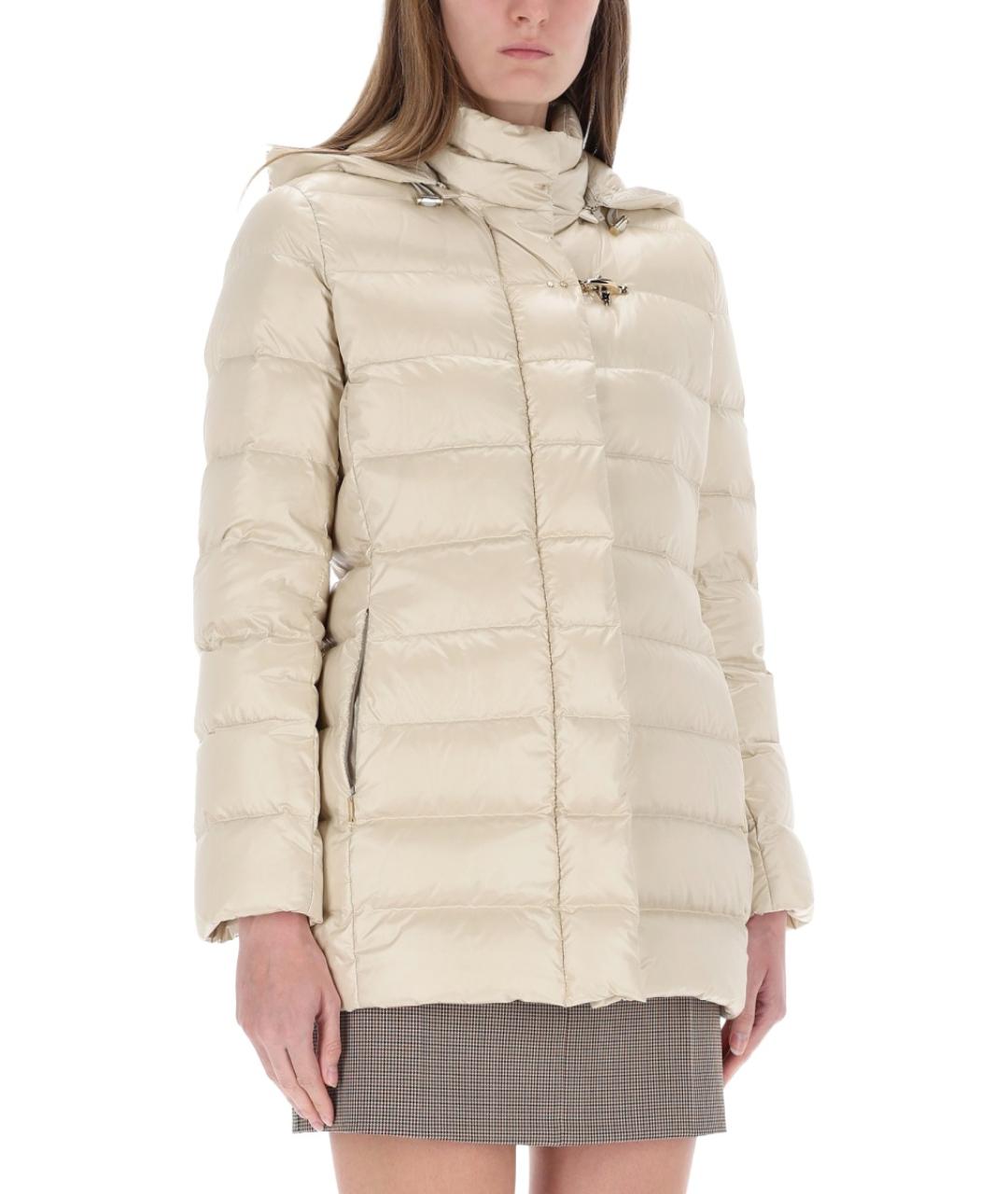 FAY Бежевый полиамидовый пуховик, фото 4