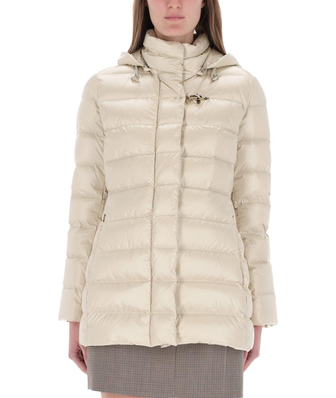 FAY Бежевый полиамидовый пуховик, фото 5