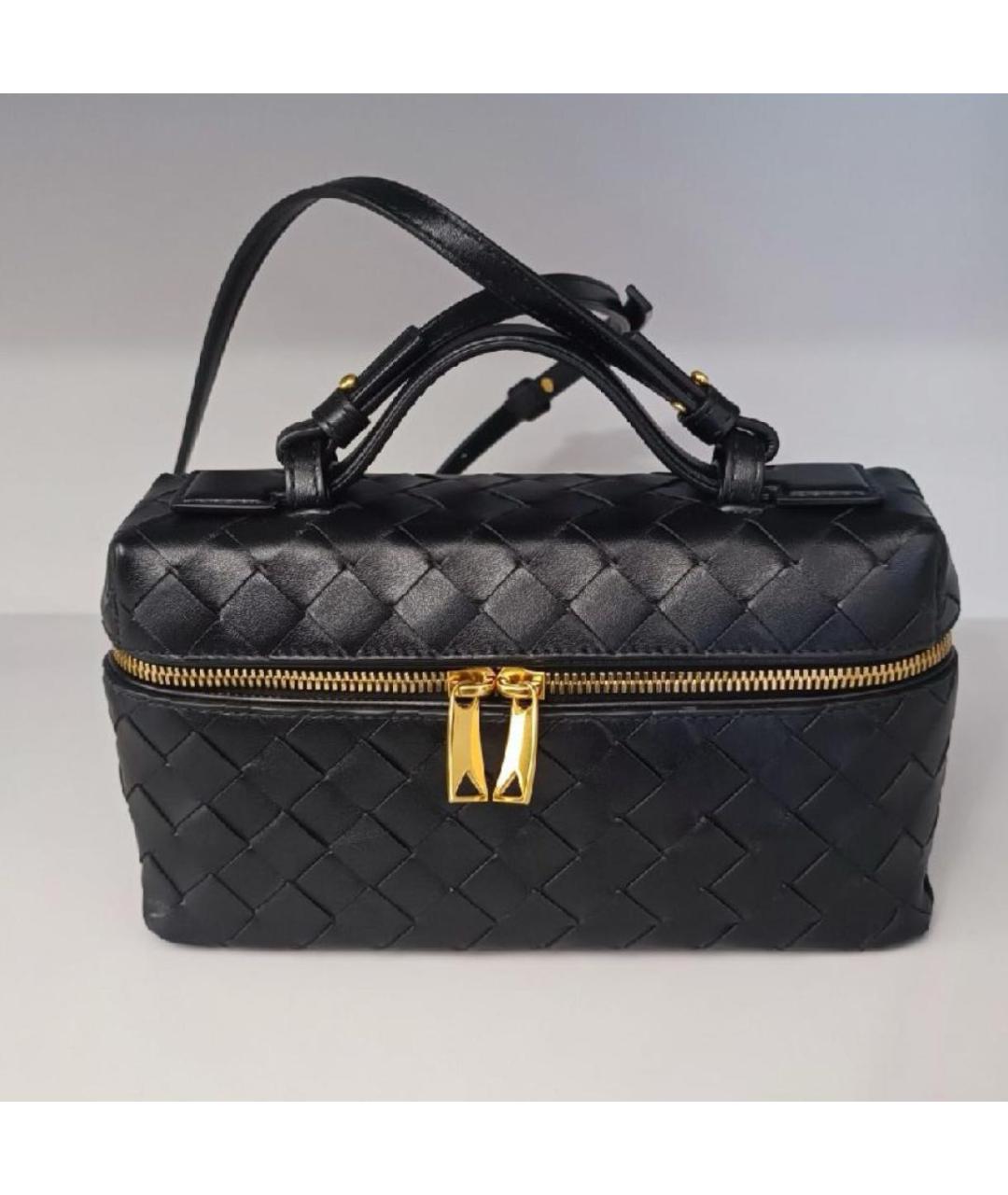 BOTTEGA VENETA Черная кожаная сумка через плечо, фото 6