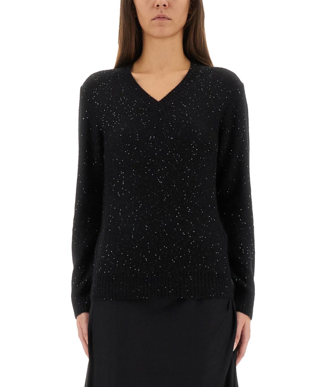 FABIANA FILIPPI Черный шерстяной джемпер / свитер, фото 2