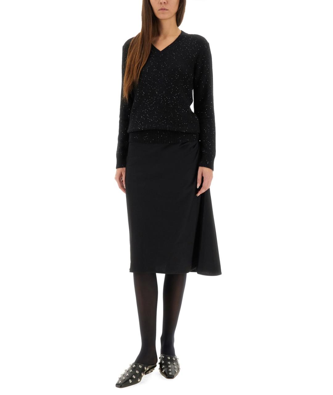 FABIANA FILIPPI Черный шерстяной джемпер / свитер, фото 3