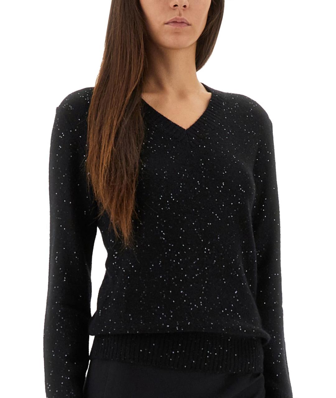 FABIANA FILIPPI Черный шерстяной джемпер / свитер, фото 5