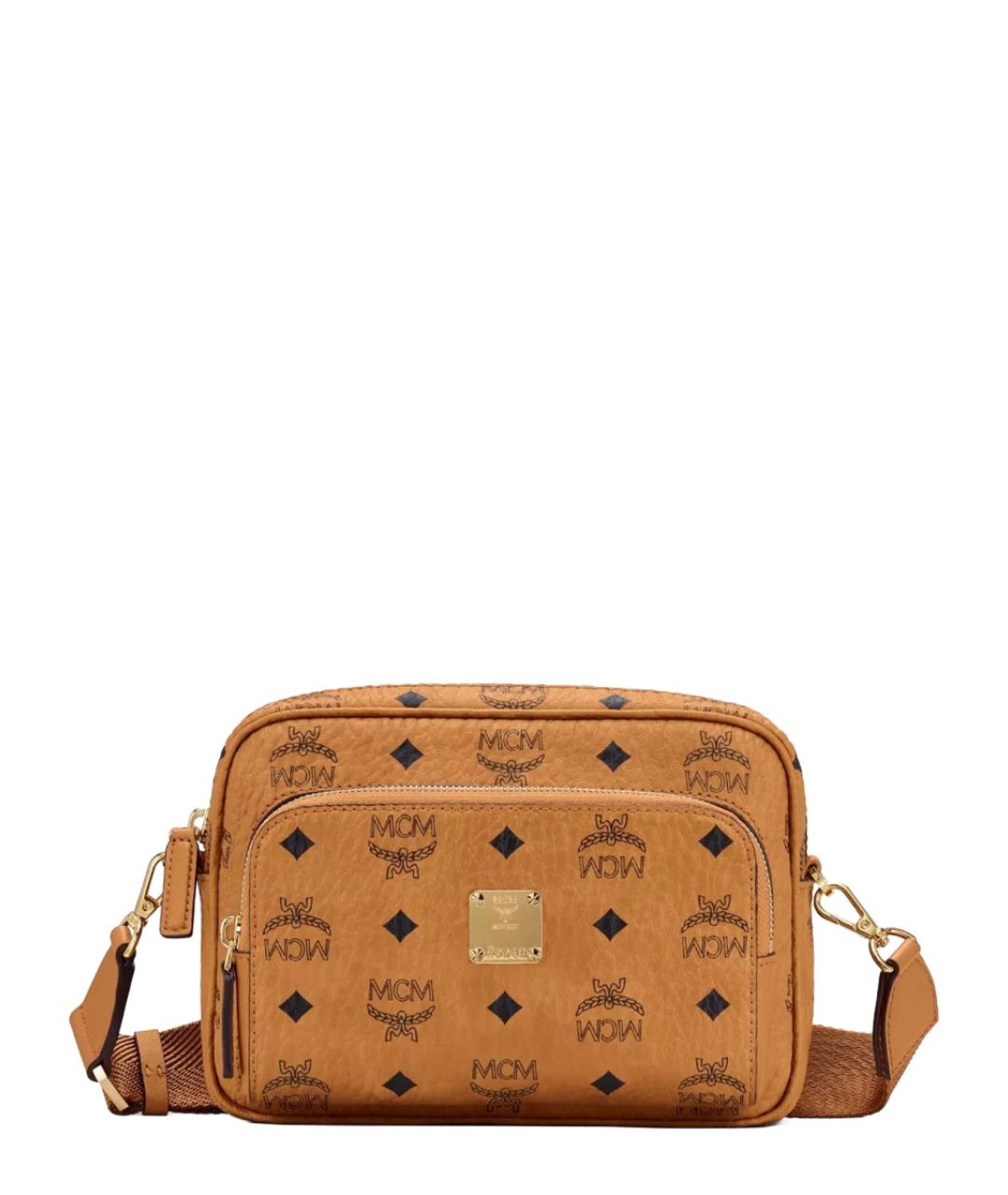 MCM Коричневая сумка через плечо из искусственной кожи, фото 1