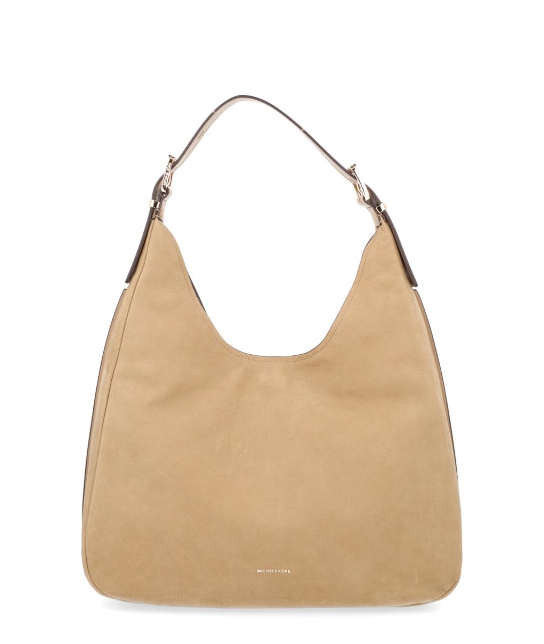 MICHAEL KORS Бежевая кожаная сумка через плечо, фото 1
