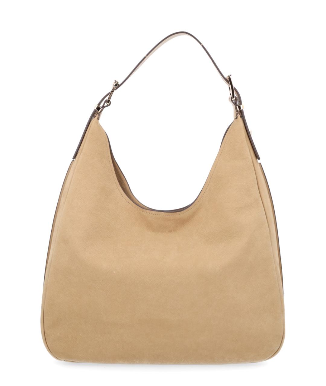 MICHAEL KORS Бежевая кожаная сумка через плечо, фото 2