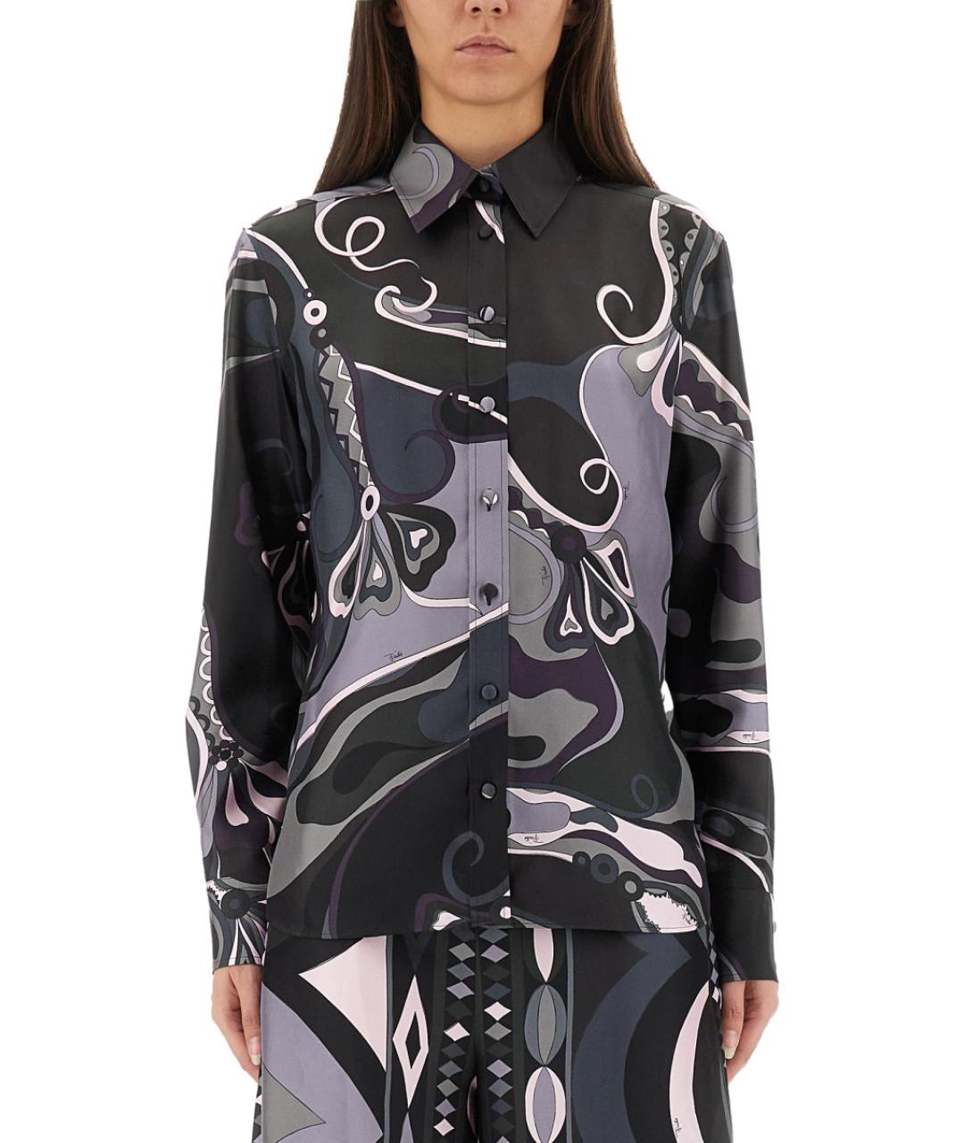 PUCCI Черная шелковая рубашка, фото 2