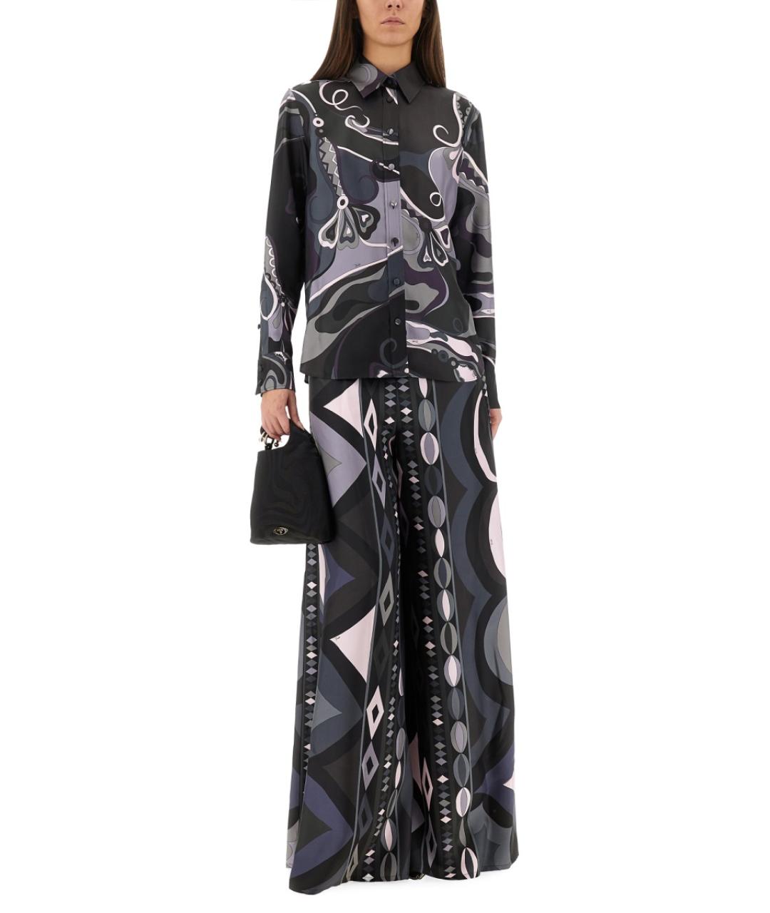 PUCCI Черная шелковая рубашка, фото 3