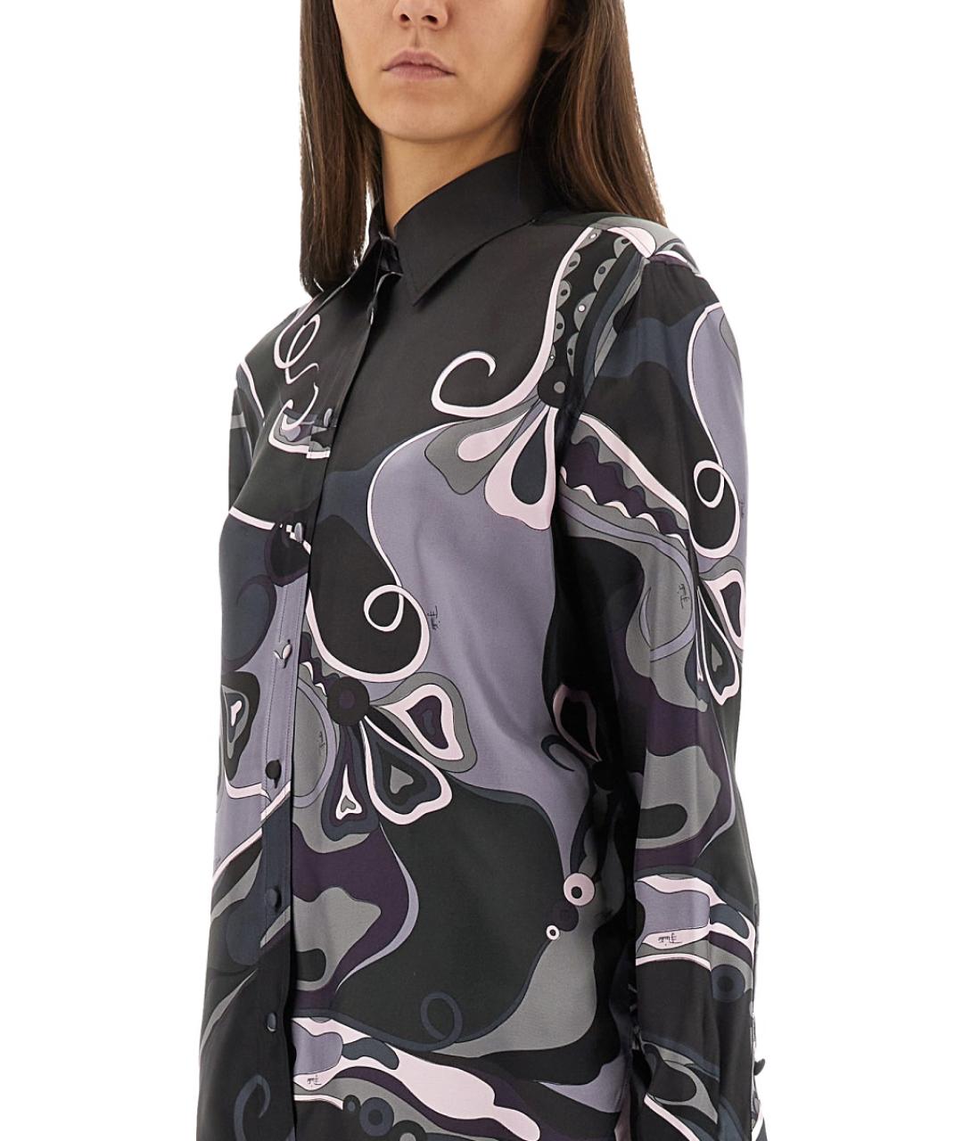 PUCCI Черная шелковая рубашка, фото 5