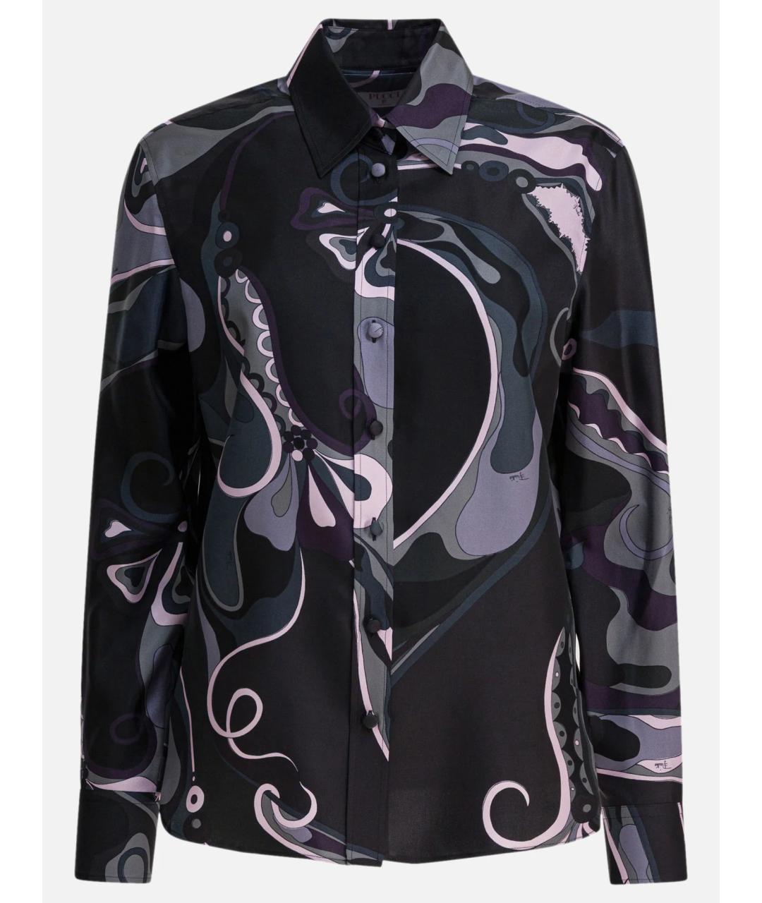 PUCCI Черная шелковая рубашка, фото 6